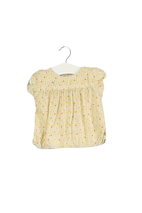 A Beige Short Sleeve Tops from Bout'Chou in size 3-6M for girl. (Front View)