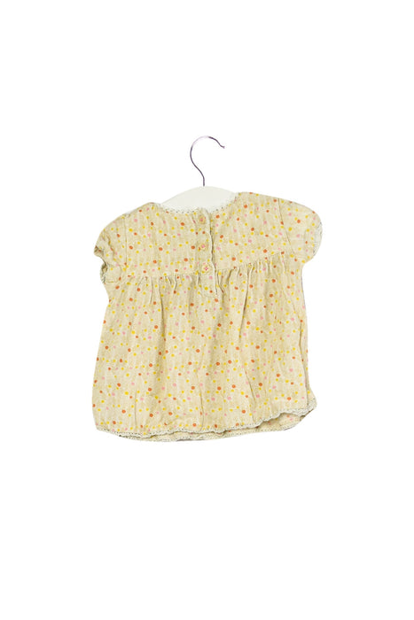 A Beige Short Sleeve Tops from Bout'Chou in size 3-6M for girl. (Back View)