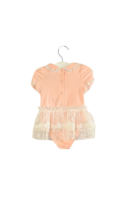A Pink Short Sleeve Bodysuits from Nicholas & Bears in size 3-6M for girl. (Back View)