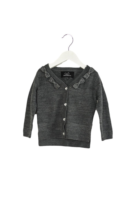 A Grey Cardigans from Chickeeduck in size 18-24M for girl. (Front View)