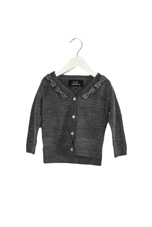 A Grey Cardigans from Chickeeduck in size 18-24M for girl. (Front View)