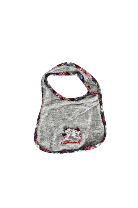 A Grey Bibs from Chickeeduck in size 0-3M for girl. (Front View)