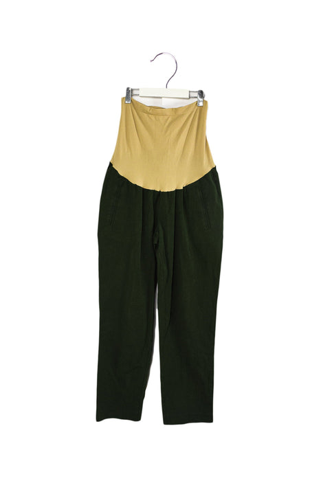 A Green Casual Pants from A Pea in the Pod in size M for maternity. (Front View)