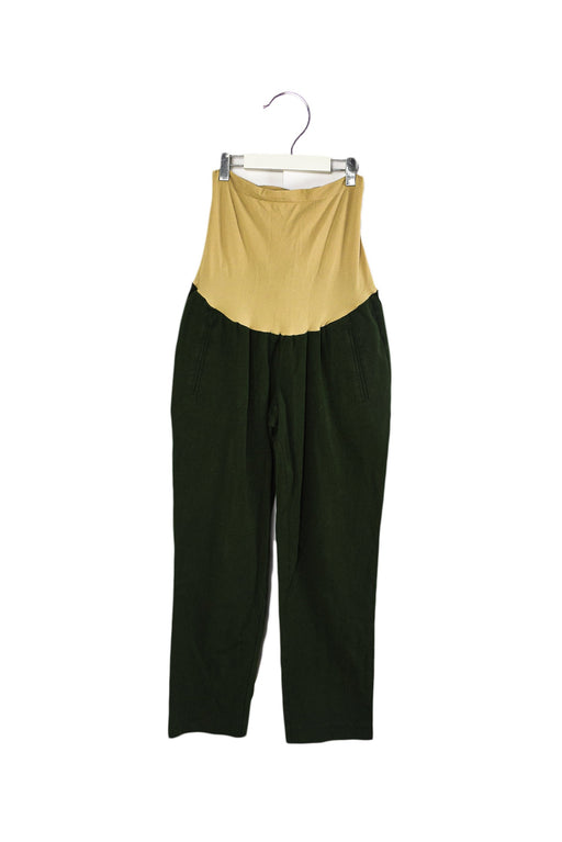 A Green Casual Pants from A Pea in the Pod in size M for maternity. (Front View)