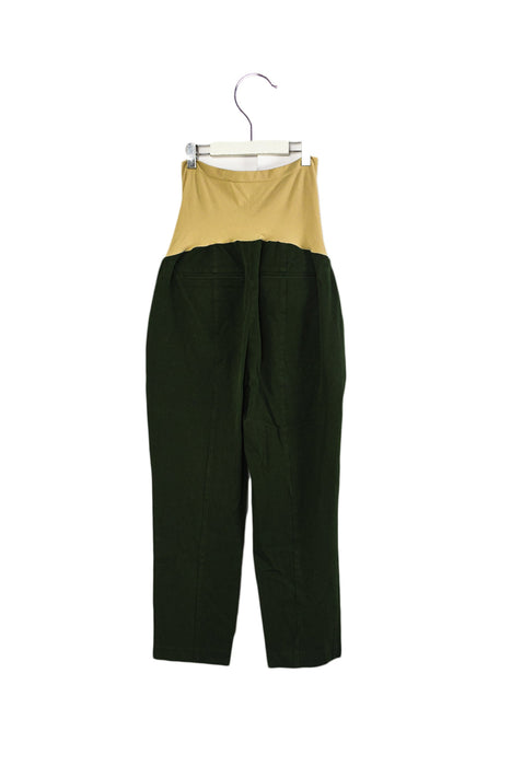 A Green Casual Pants from A Pea in the Pod in size M for maternity. (Back View)