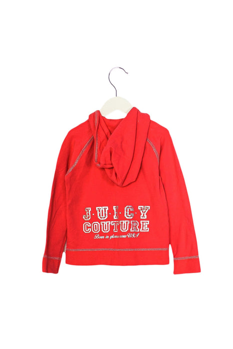 A Pink Zippered Sweatshirts from Juicy Couture in size 6T for girl. (Back View)
