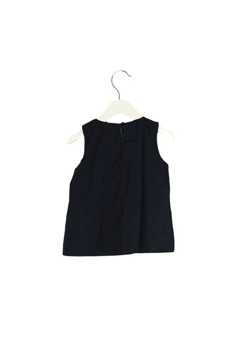 A Navy Sleeveless Tops from Armani in size 4T for girl. (Back View)