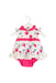 A White Short Sleeve Dresses from Chicco in size 3-6M for girl. (Front View)