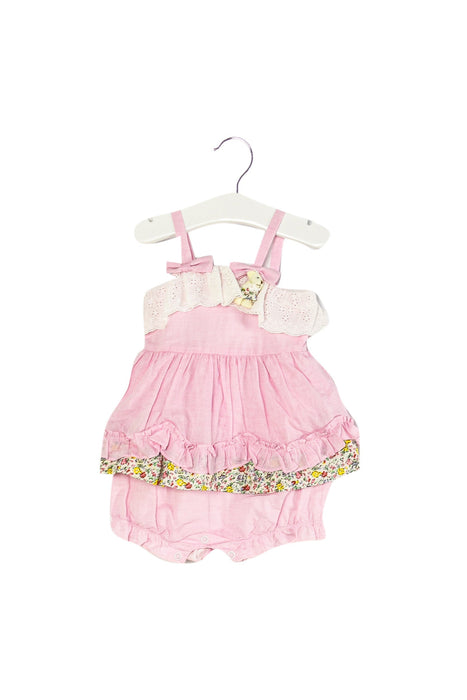 A Pink Sleeveless Rompers from Nicholas & Bears in size 3-6M for girl. (Front View)