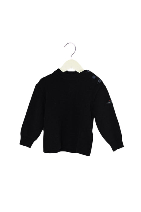 A Black Knit Sweaters from Saint James in size 8Y for boy. (Front View)