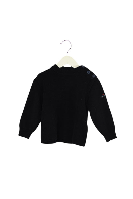 A Black Knit Sweaters from Saint James in size 8Y for boy. (Front View)