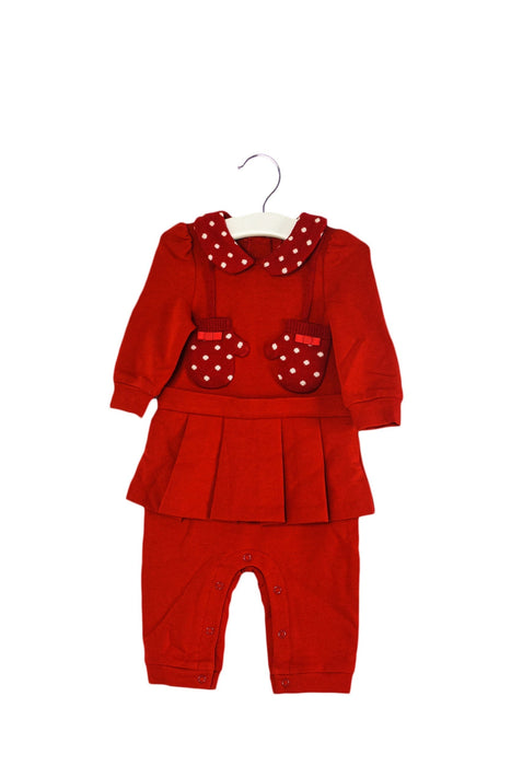 A Red Long Sleeve Jumpsuits from Nicholas & Bears in size 6-12M for girl. (Front View)