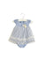 A Blue Short Sleeve Bodysuits from Nicholas & Bears in size 0-3M for girl. (Front View)