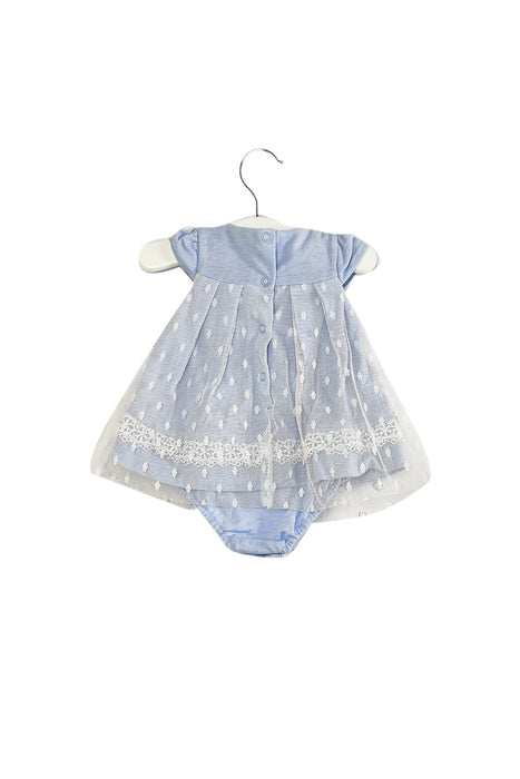 A Blue Short Sleeve Bodysuits from Nicholas & Bears in size 0-3M for girl. (Back View)