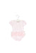 A Pink Short Sleeve Bodysuits from Elegant Baby in size 6-12M for girl. (Front View)
