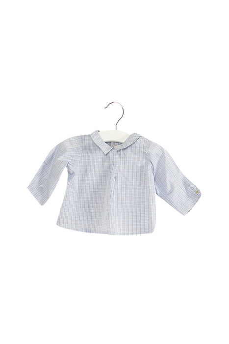 A Blue Long Sleeve Tops from Bonpoint in size 0-3M for girl. (Front View)