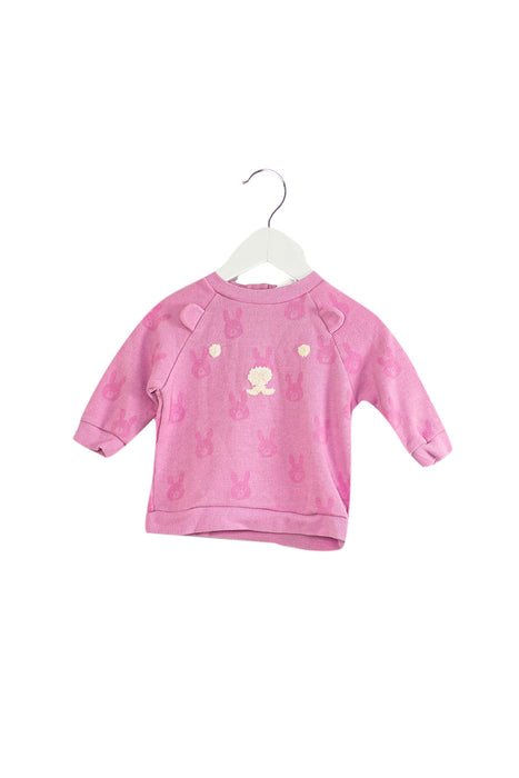 A Pink Crewneck Sweatshirts from Seed in size 3-6M for girl. (Front View)