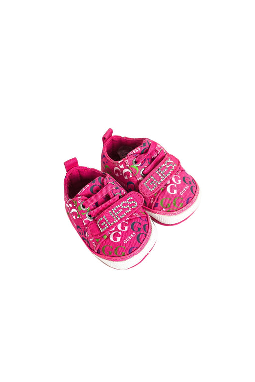 A Pink Sneakers from Guess in size 0-3M for girl. (Front View)