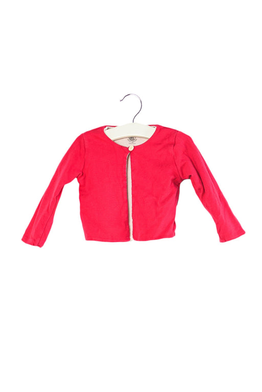 A Pink Cardigans from Petit Bateau in size 6-12M for girl. (Front View)