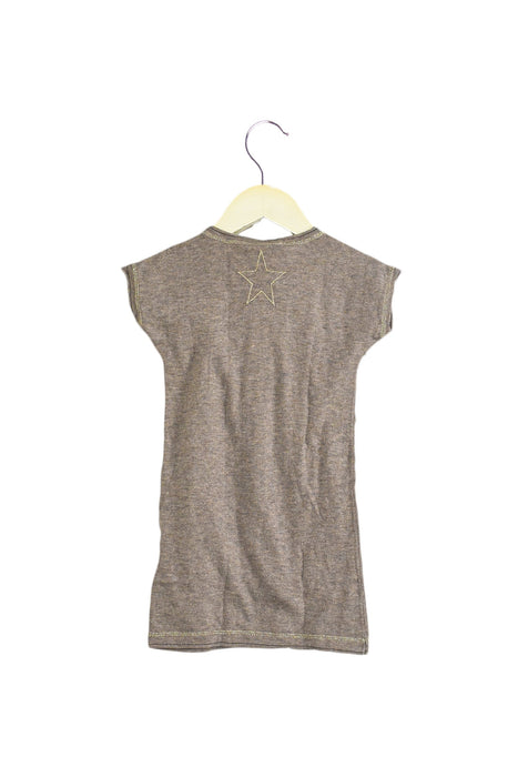 A Brown Short Sleeve Dresses from Excuse My French in size 2T for girl. (Back View)