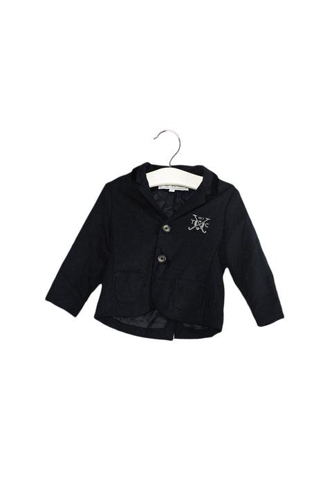 A Navy Blazers from Tartine et Chocolat in size 6-12M for boy. (Front View)