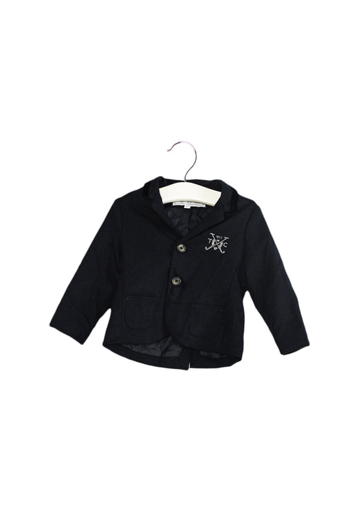 A Navy Blazers from Tartine et Chocolat in size 6-12M for boy. (Front View)