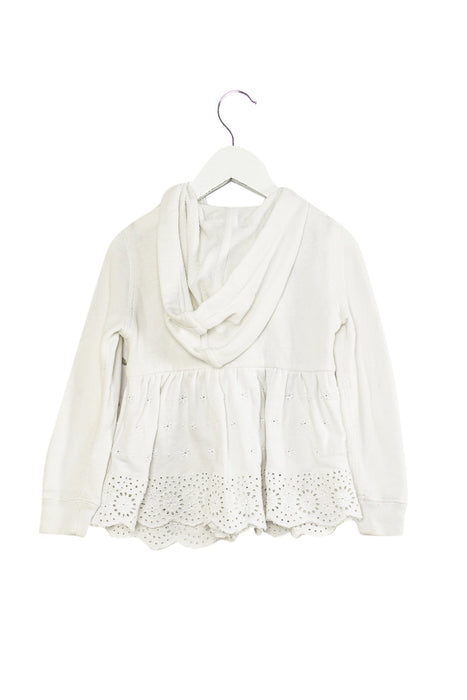 A White Zippered Sweatshirts from Polo Ralph Lauren in size 4T for girl. (Back View)