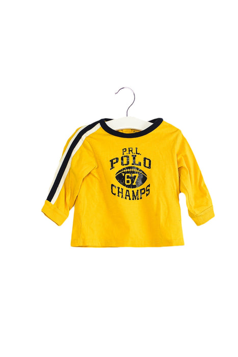 A Yellow Long Sleeve Tops from Ralph Lauren in size 3-6M for boy. (Front View)