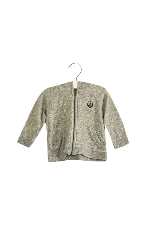 A Grey Zippered Sweatshirts from Bonpoint in size 6-12M for boy. (Front View)