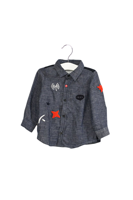 A Navy Shirts from IKKS in size 6-12M for boy. (Front View)