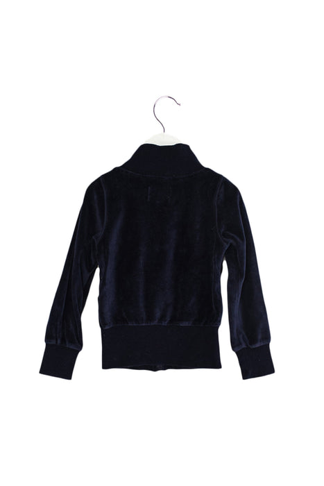 A Navy Zippered Sweatshirts from Diesel in size 4T for girl. (Back View)