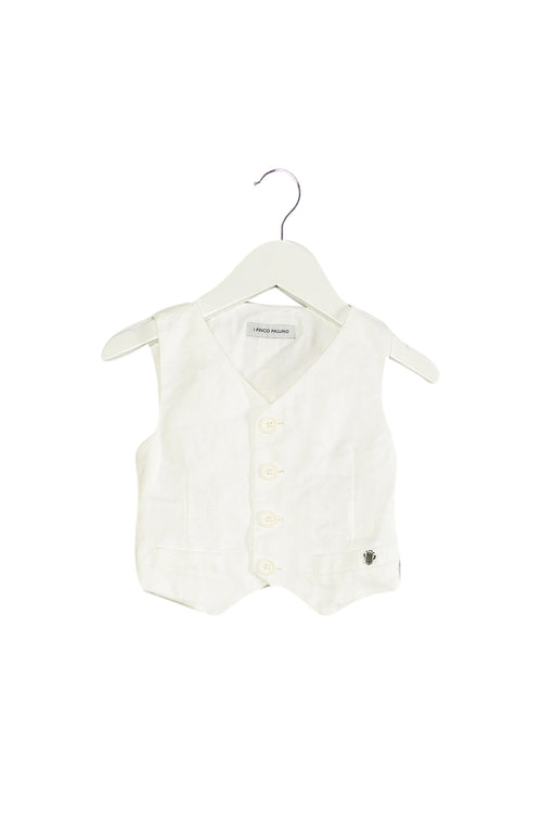 A White Vests from I Pinco Pallino in size 2T for boy. (Front View)