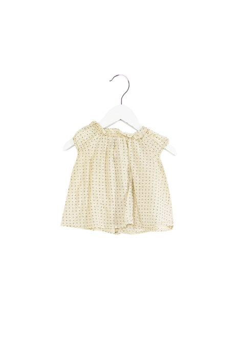 A Ivory Short Sleeve Tops from Bonpoint in size 6-12M for girl. (Front View)