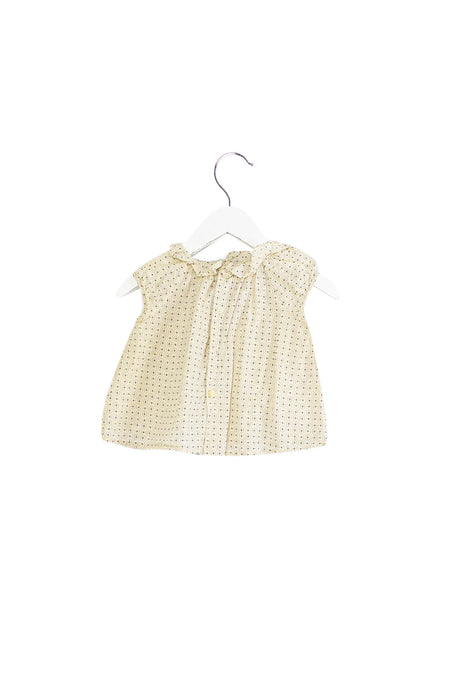 A Ivory Short Sleeve Tops from Bonpoint in size 6-12M for girl. (Back View)