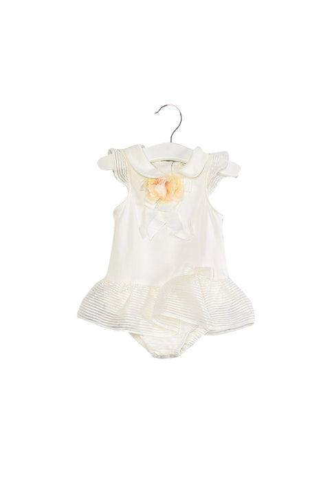 A White Sleeveless Bodysuits from Nicholas & Bears in size 6-12M for girl. (Front View)