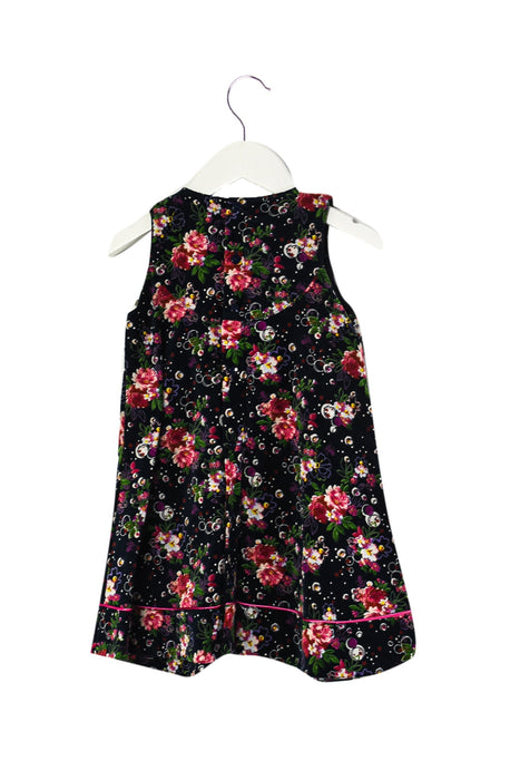 A Navy Sleeveless Dresses from Kenzo in size 3T for girl. (Back View)