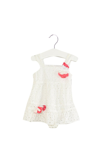 A White Sleeveless Bodysuits from Nicholas & Bears in size 6-12M for girl. (Front View)