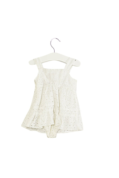 A White Sleeveless Bodysuits from Nicholas & Bears in size 6-12M for girl. (Back View)