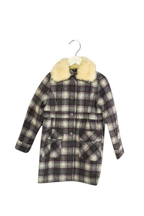 A Purple Coats from Chickeeduck in size 6T for girl. (Front View)