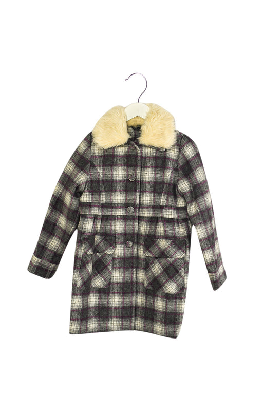 A Purple Coats from Chickeeduck in size 6T for girl. (Front View)