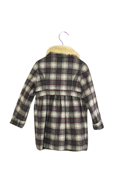 A Purple Coats from Chickeeduck in size 6T for girl. (Back View)