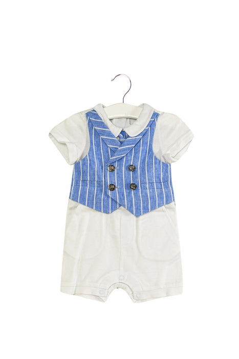 A White Short Sleeve Rompers from Nicholas & Bears in size 0-3M for boy. (Front View)