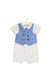 A White Short Sleeve Rompers from Nicholas & Bears in size 0-3M for boy. (Front View)