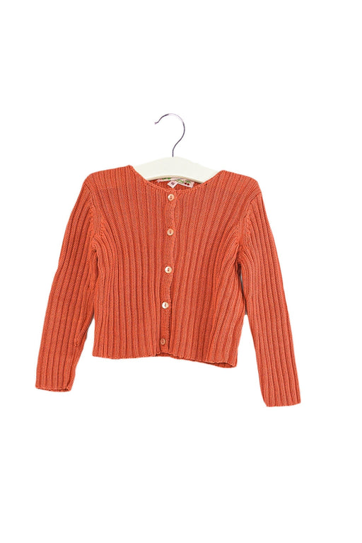 A Orange Cardigans from Bonpoint in size 12-18M for girl. (Front View)