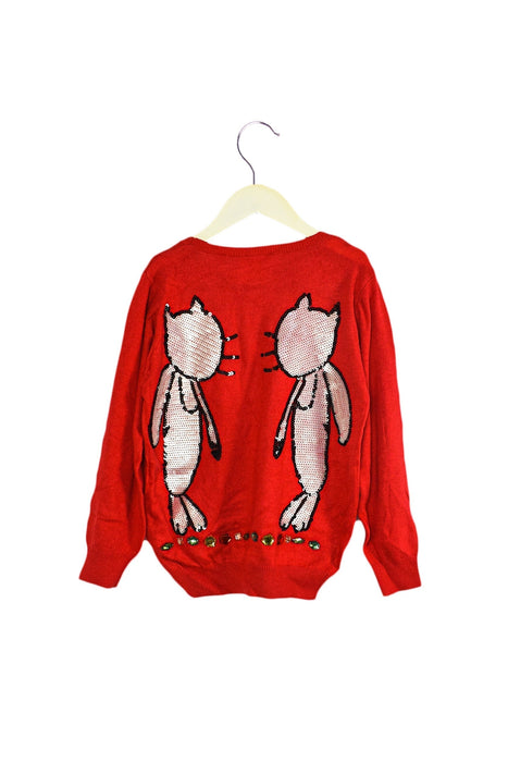 A Pink Knit Sweaters from Lovie by Mary J in size 10Y for girl. (Back View)