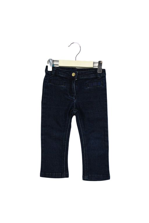 A Navy Jeans from Jacadi in size 12-18M for girl. (Front View)