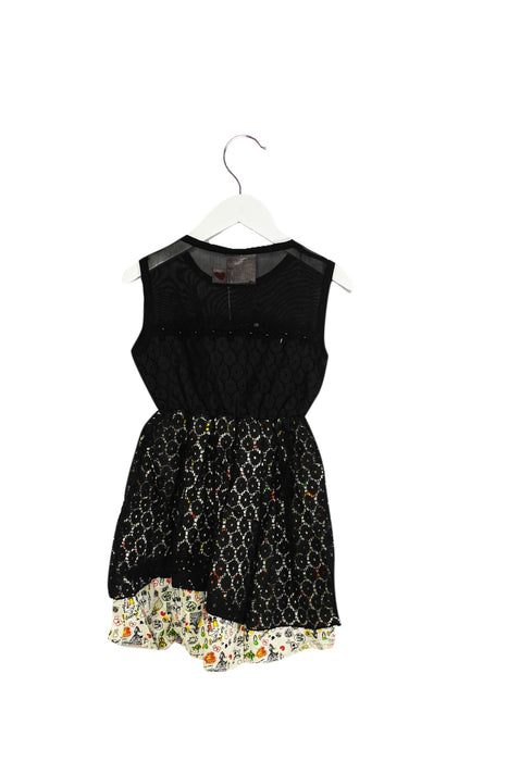 A Black Sleeveless Dresses from Lovie by Mary J in size 2T for girl. (Back View)
