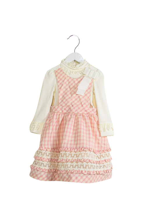 A Pink Long Sleeve Dresses from Nicholas & Bears in size 3T for girl. (Front View)