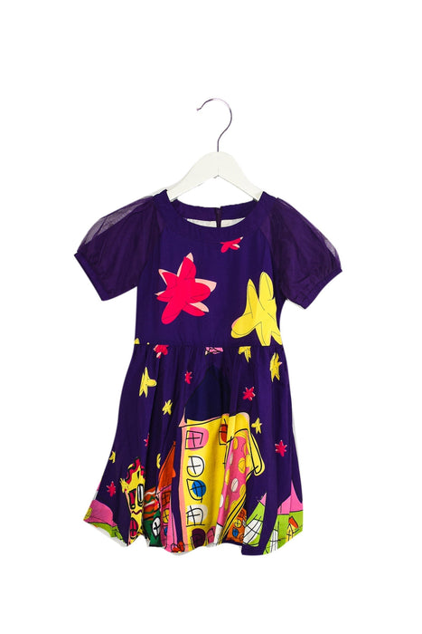A Purple Short Sleeve Dresses from Lovie by Mary J in size 2T for girl. (Front View)