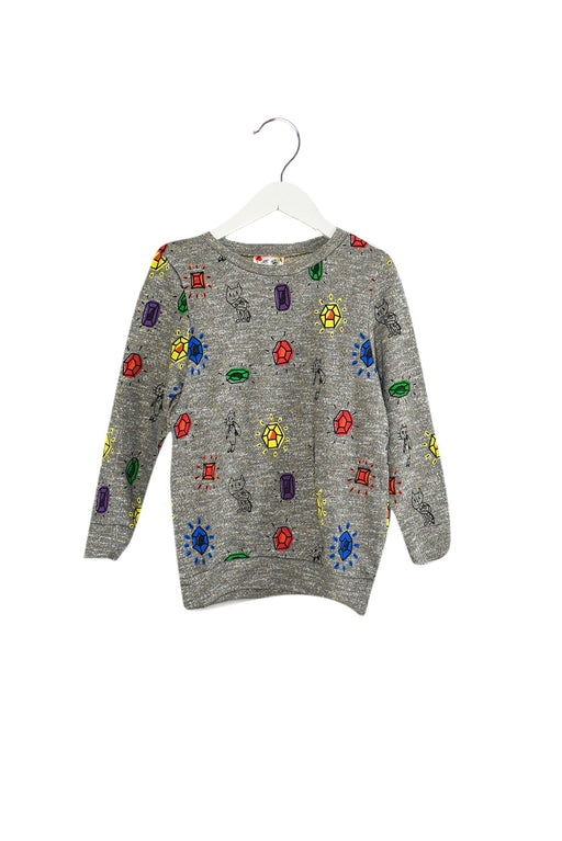 A Grey Crewneck Sweatshirts from Lovie by Mary J in size 5T for girl. (Front View)